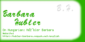 barbara hubler business card