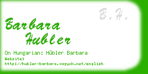 barbara hubler business card